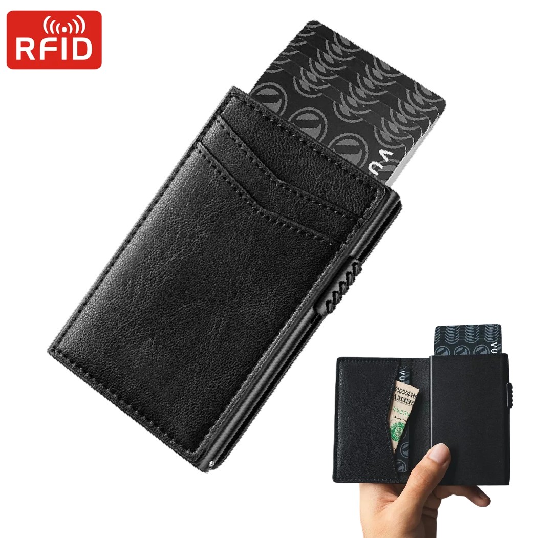 Card Top Loader - Męski minimalistyczny portfel luksusowy na karty