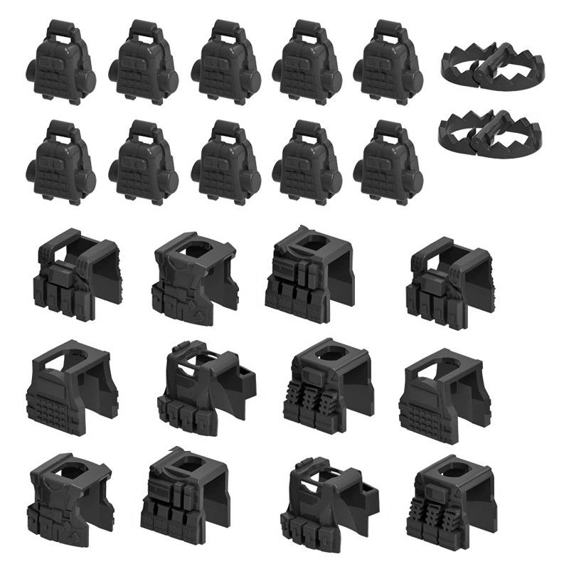 Lego Minifigure Holder - MOC Wojskowa Zbroja Taktyczna Kamizelka Zestaw